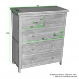 Como 2 Over 3 Chest of Drawers